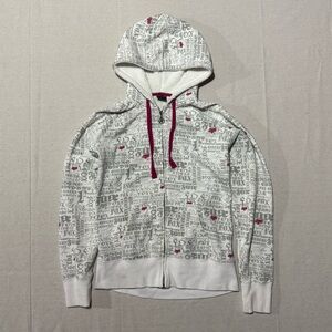 Y2K Fox Racing Women’s All Over Print Hoodie Sherpa Lined Hood